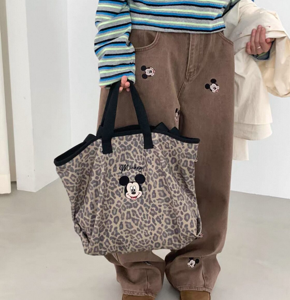 予約】ミッキー×ヒョウ柄ちゃんトートバッグ ライセンス商品 | PAY ID