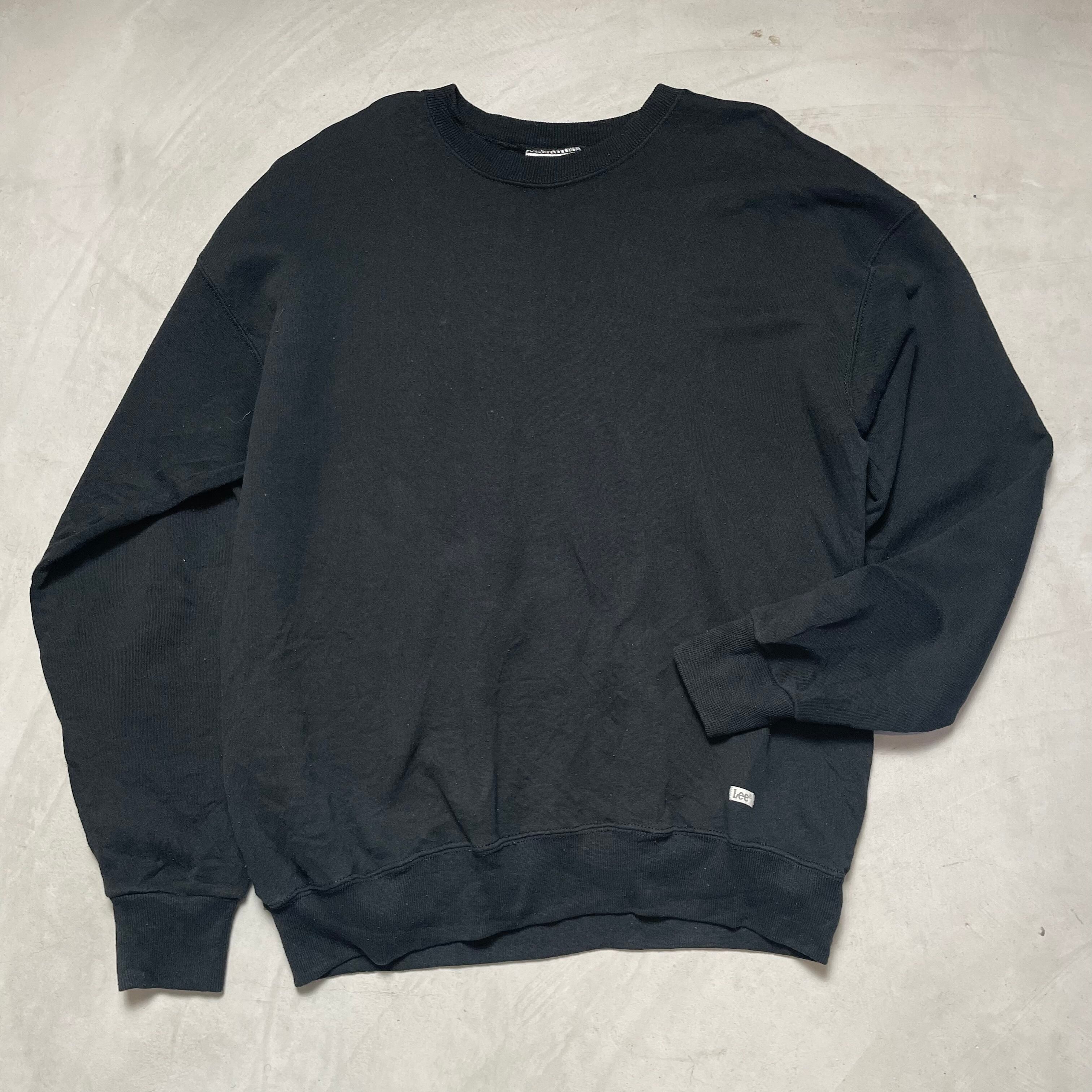 USA製 Lee リー スウェットシャツ メンズXL 古着 プルオーバー トレーナー ヴィンテージ ビンテージ ブラック 黒【トレーナー】