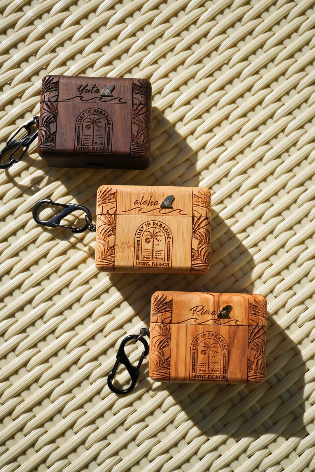 AirPods Pro,第3世代 wood case/(lost in paradise) | ALOHA GLASS