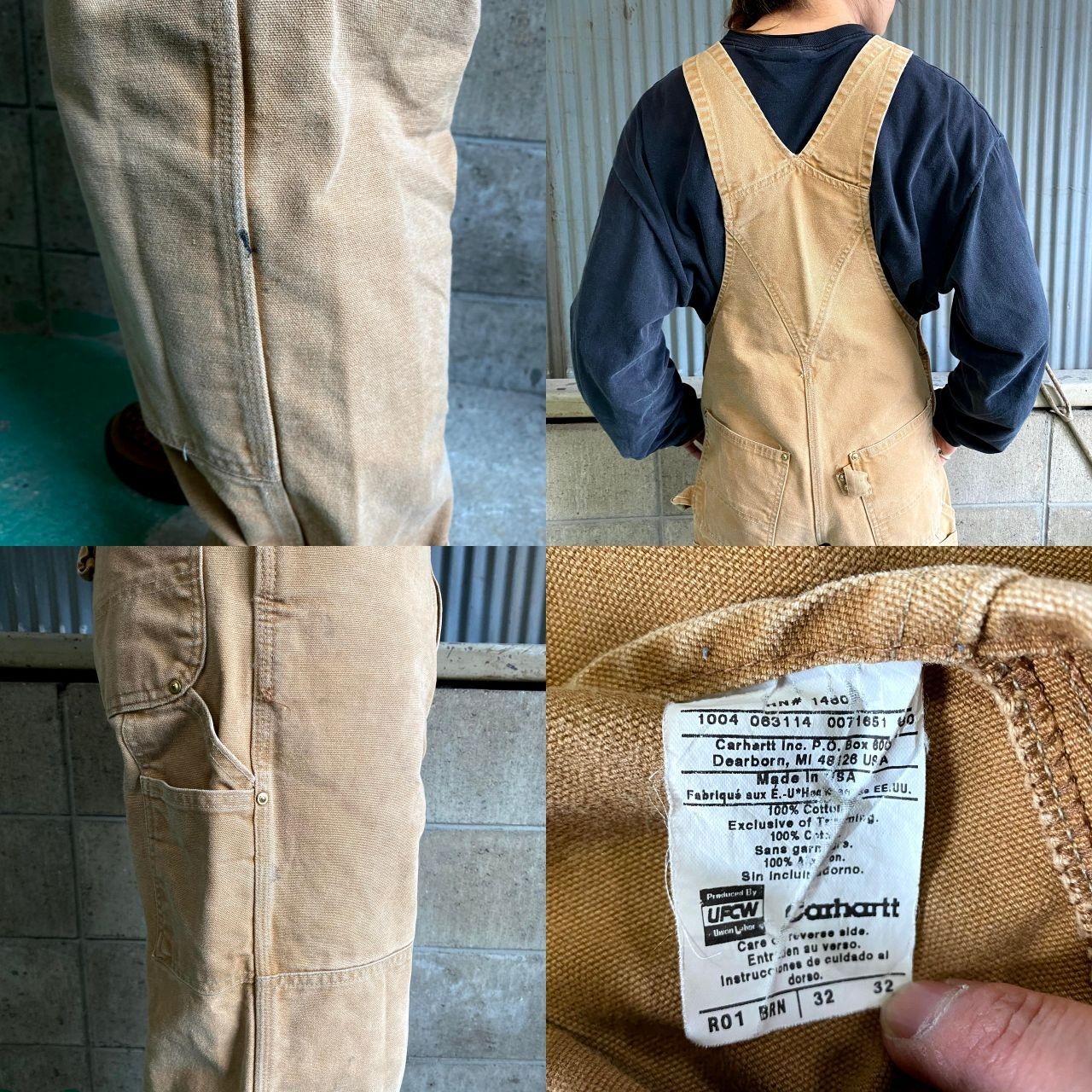 90年代 USA製 Carhartt カーハート ダック地 ダブルニー 