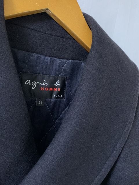 Shawl Collar Design Double Breasted Coat "agnès b."