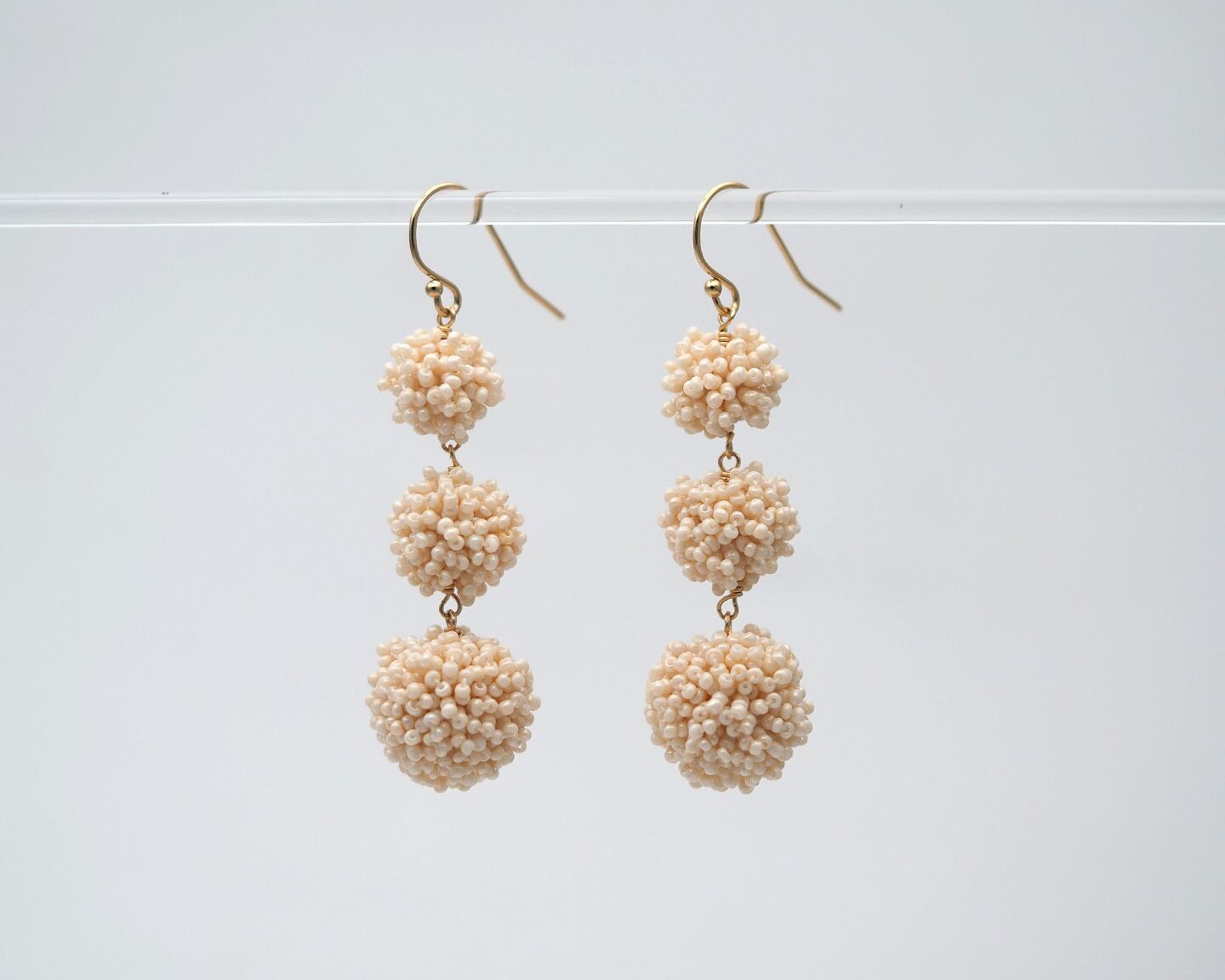 Pom Pon ピアス・イヤリング トリプル|2colors