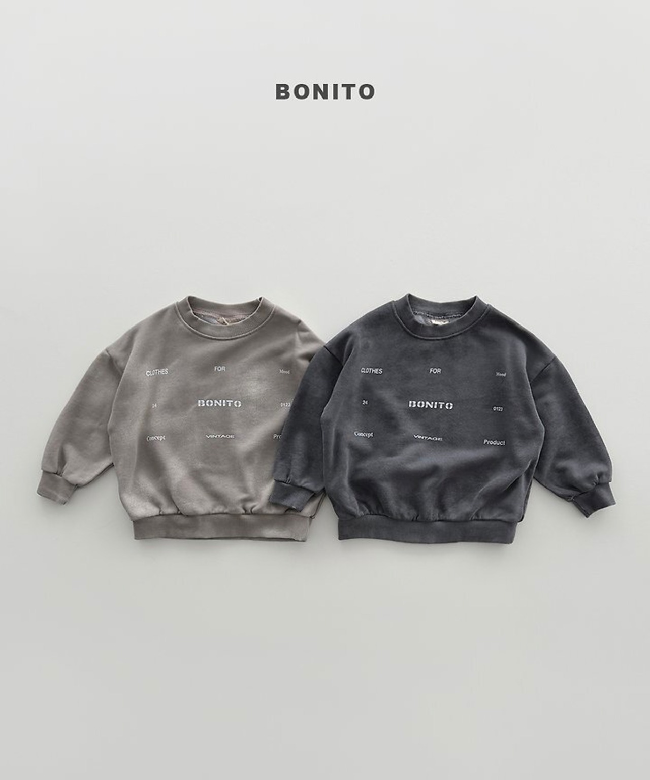 韓国子供服 / BONITO / 26Autumn / ピグメント染めスウェット / 秋服 *アダルト *