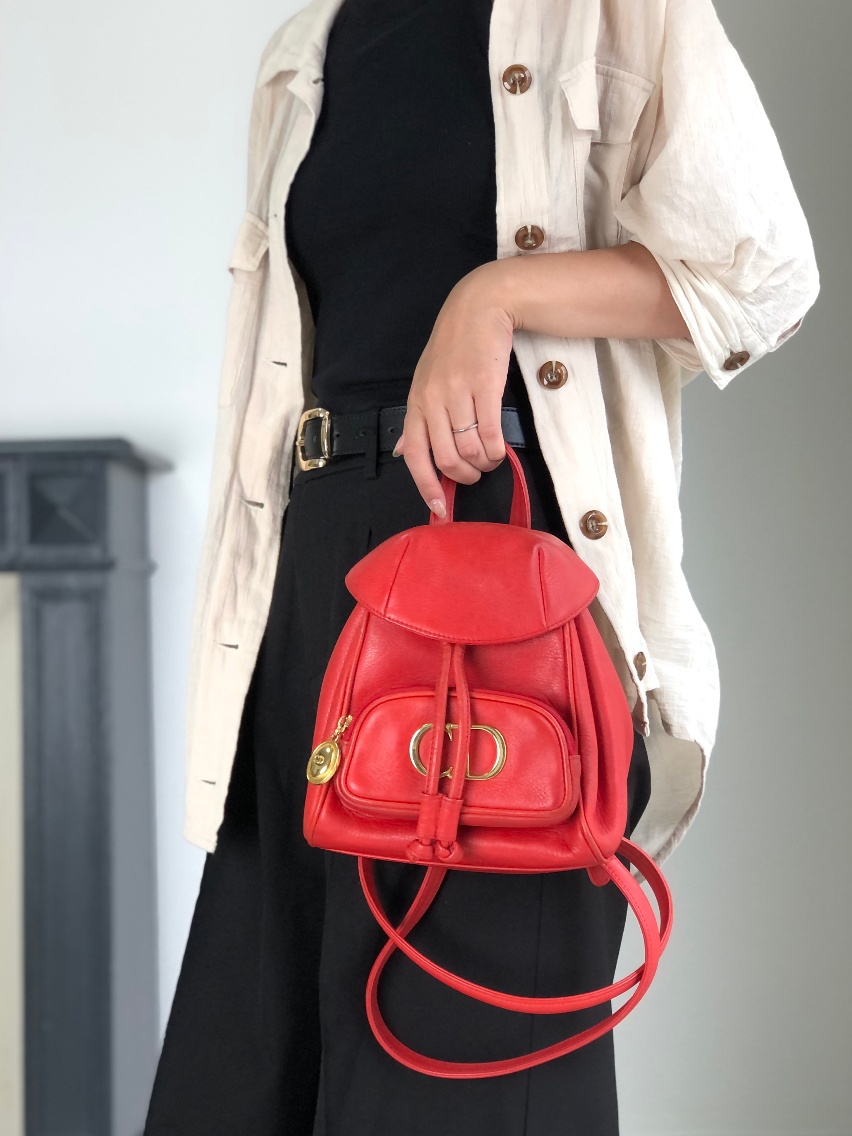 Christian Dior クリスチャン ディオール バックパック レッド CD