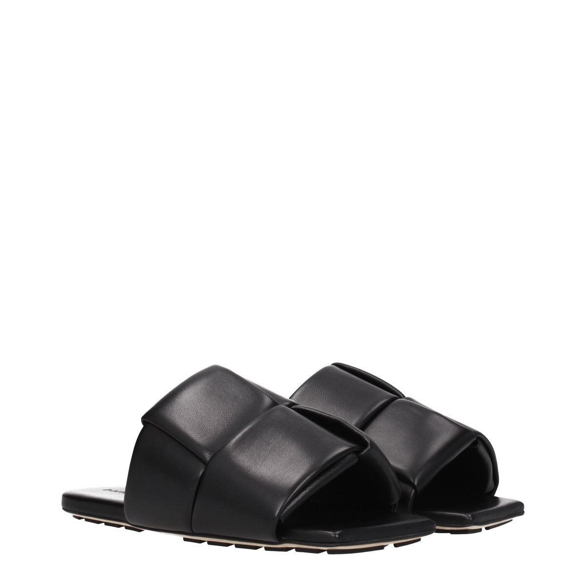 BOTTEGA VENETA ボッテガヴェネタ メンズ スライドサンダル レザー ブラック
