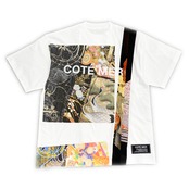 【tshirts213】M size KIMONO & print T-SHIRTS white