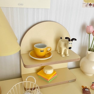 butter cream arch display shelf 3colors / バター クリーム アーチ ディプレイ シェルフ デスクデコ 収納 韓国インテリア