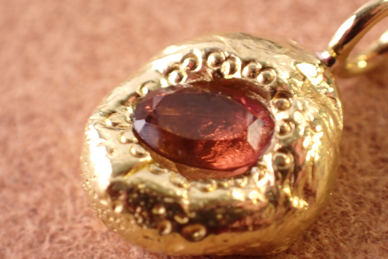 トルマリンペンダントトップ ブラス(真鍮) [D11‐88]