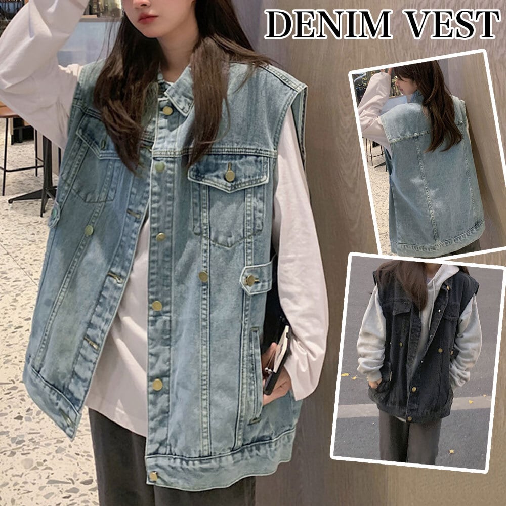 デニム ベスト レディース ジレ 大人 ストリート系 アメカジ おしゃれ かわいい きれいめ アウター トップス カジュアル 大人可愛い 大人女子