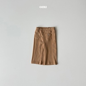 【ONU】 チーズリブパンツ／ベージュ（80~120cm）