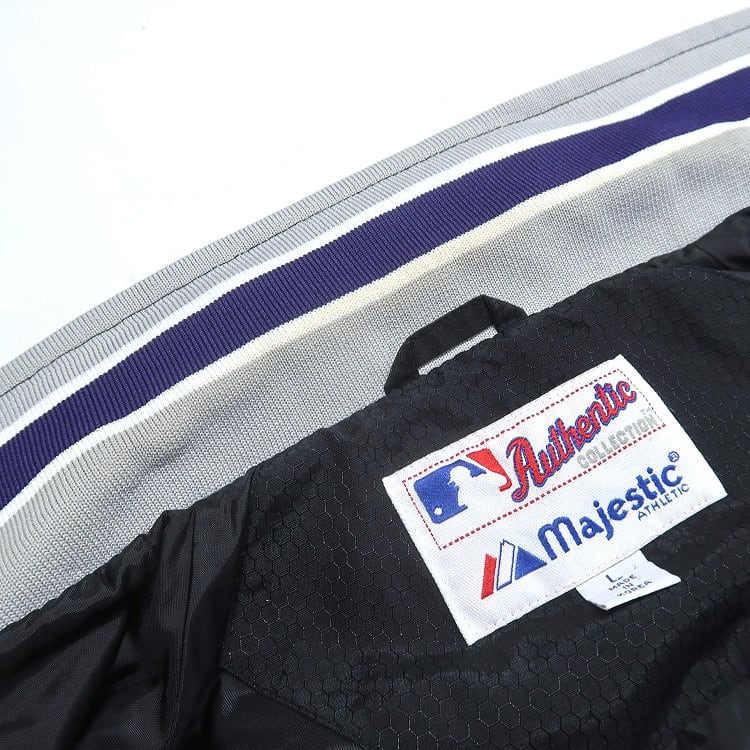 古着 Majestic MLB コロラド ロッキーズ 刺繡 ナイロンジャケット