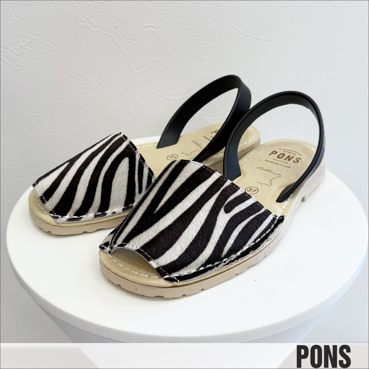 PONS レザーゼブラハラコサンダル S6336 ZEBRA | ARISS