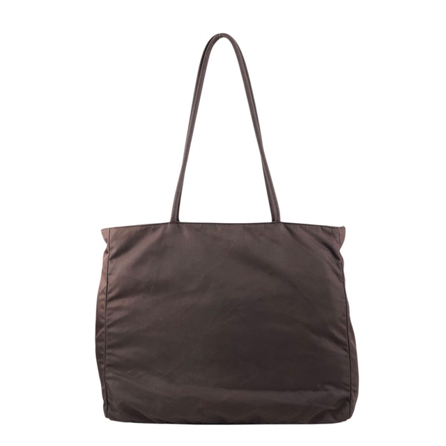PRADA プラダ トートバッグ ブラウン トライアングルロゴ ナイロン vintage ヴィンテージ オールド nda4br