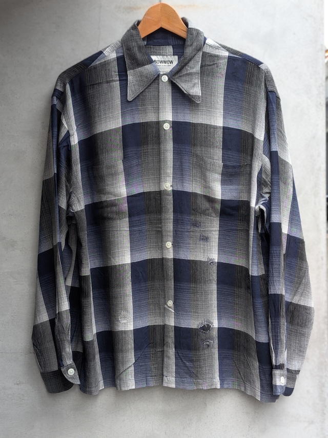 BOWWOW CHECK RAYON SHIRT