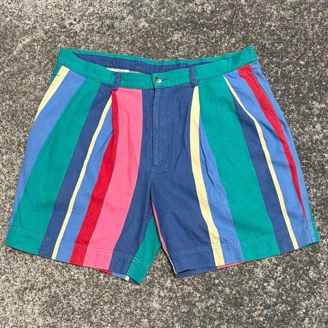 【40 XXLサイズ 程】90's nautica マルチカラー 太めシルエット vintage ショーツ