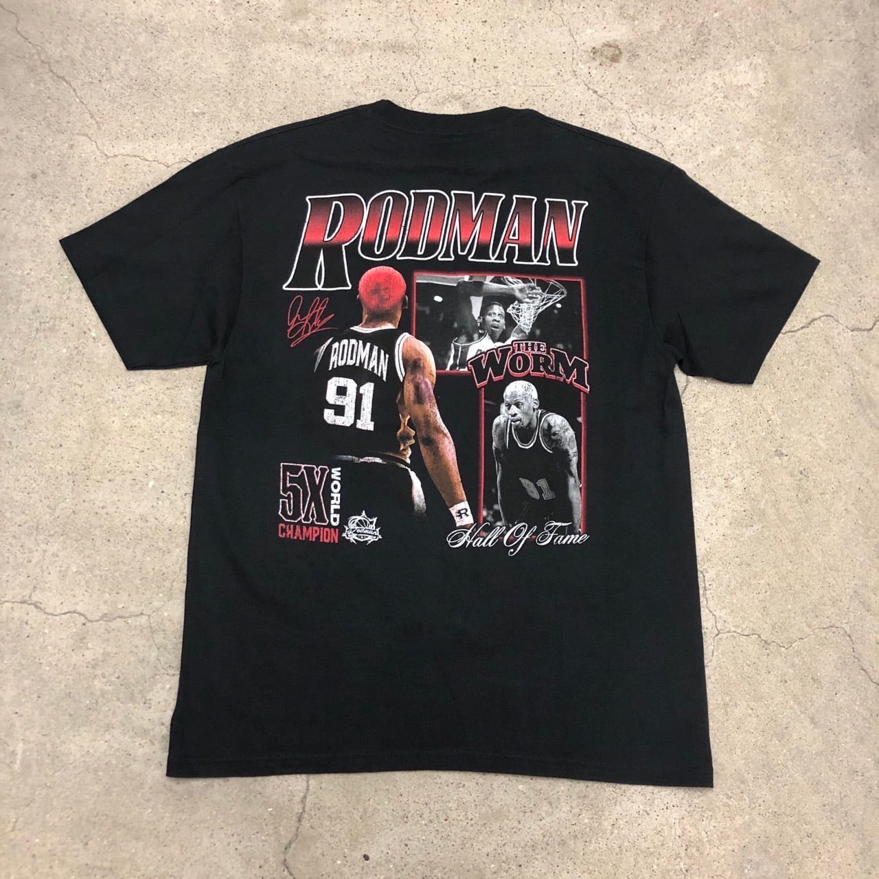 Dennis Rodman デニス ロッドマン NBA ビンテージ Tシャツ RODMAN 91