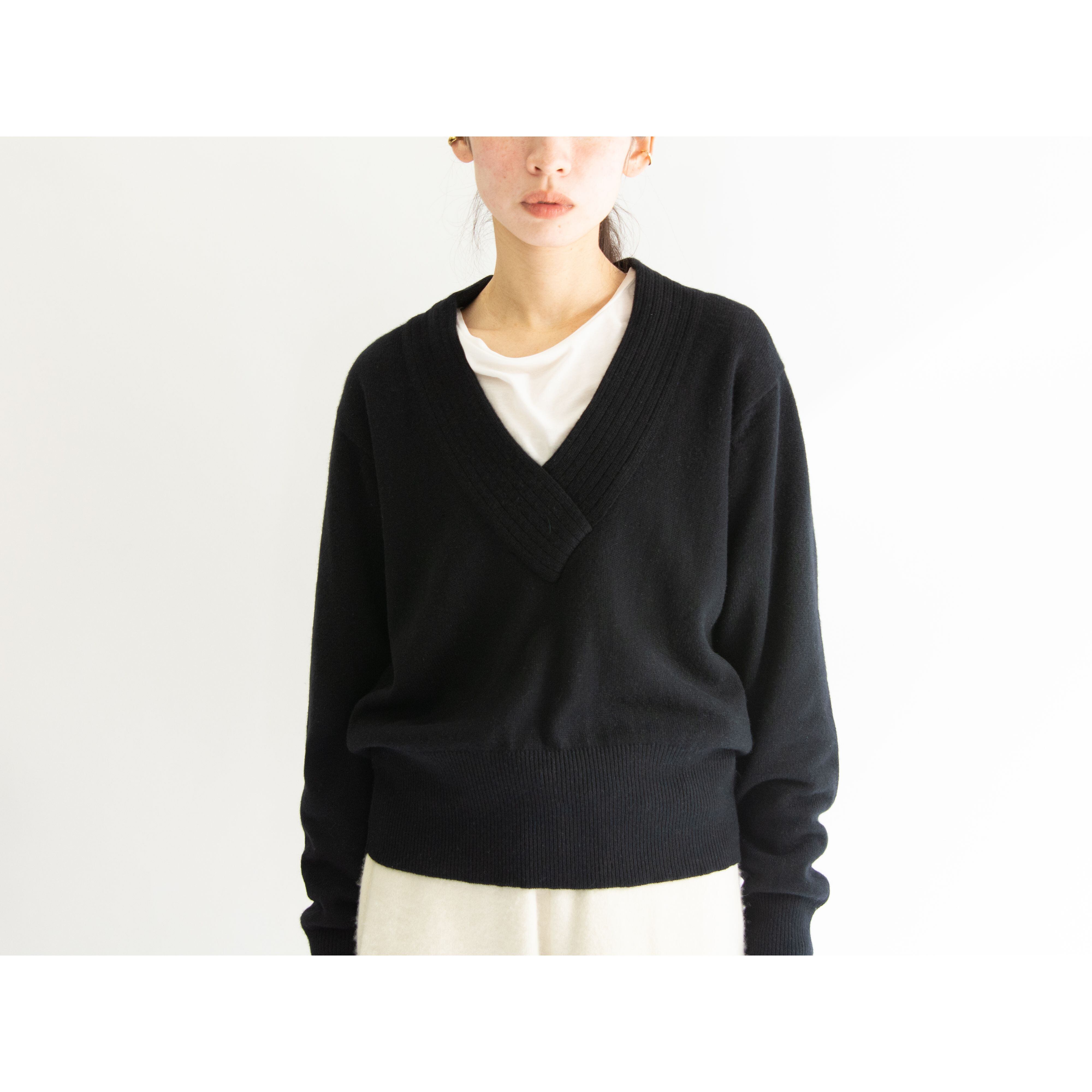 【Unknown Brand】100% Cashmere Pullover Sweater（カシミヤプルオーバーセーター Vネックニット）