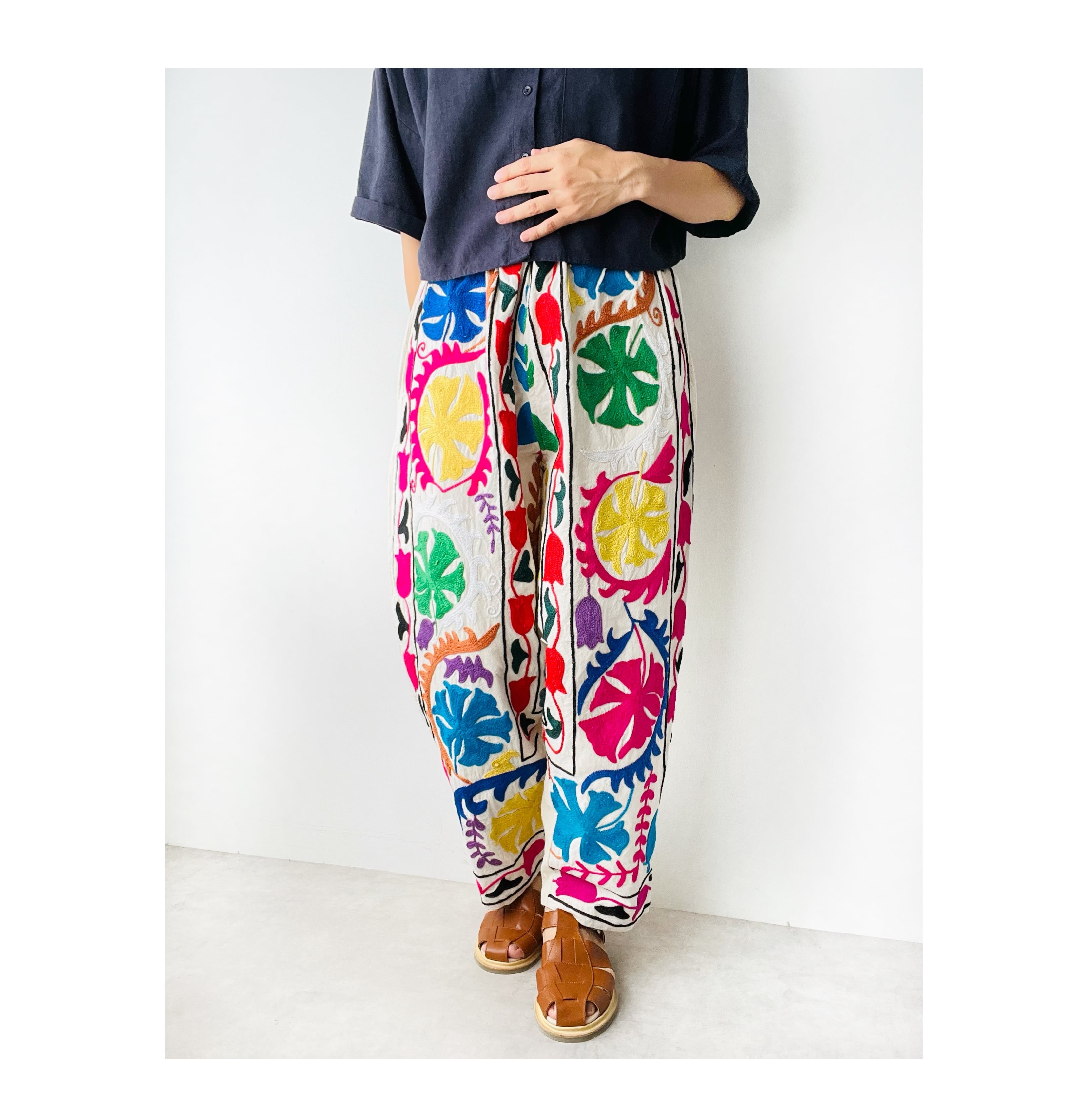 手刺繍スザニパンツ(A2~H2) | pokipcee ポキプシー