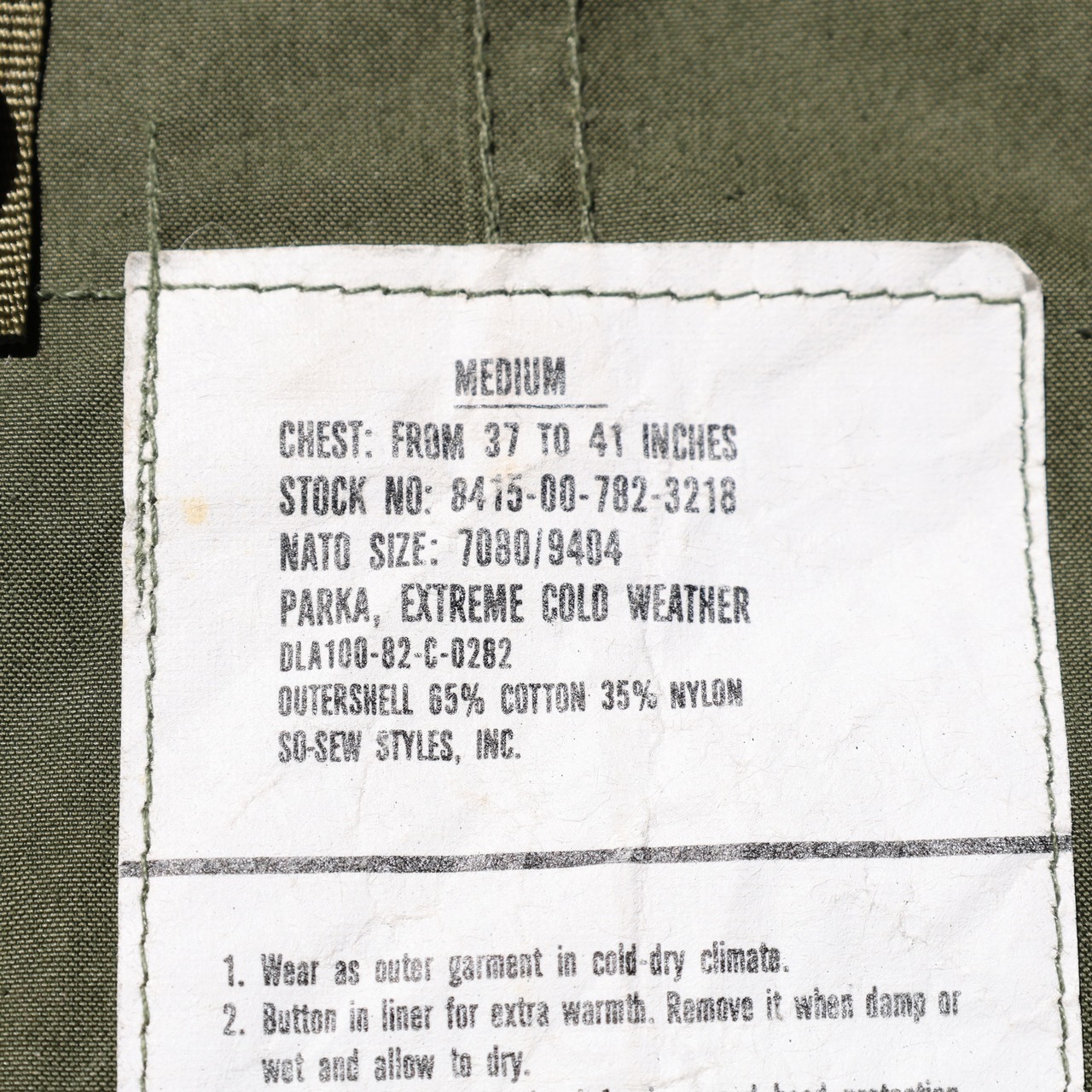 Mint M 82年 M-65 Fishtail Parka Shell 米軍実物 モッズコート