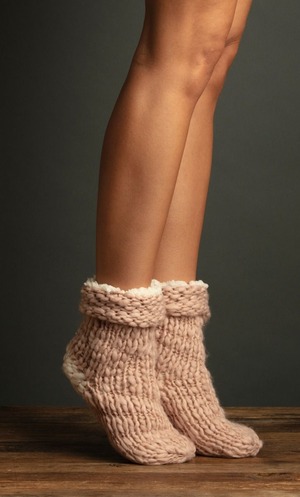 Lemon | WINTER'S TALE BOOTIE W/FUR LINING - ROSE SMOKE