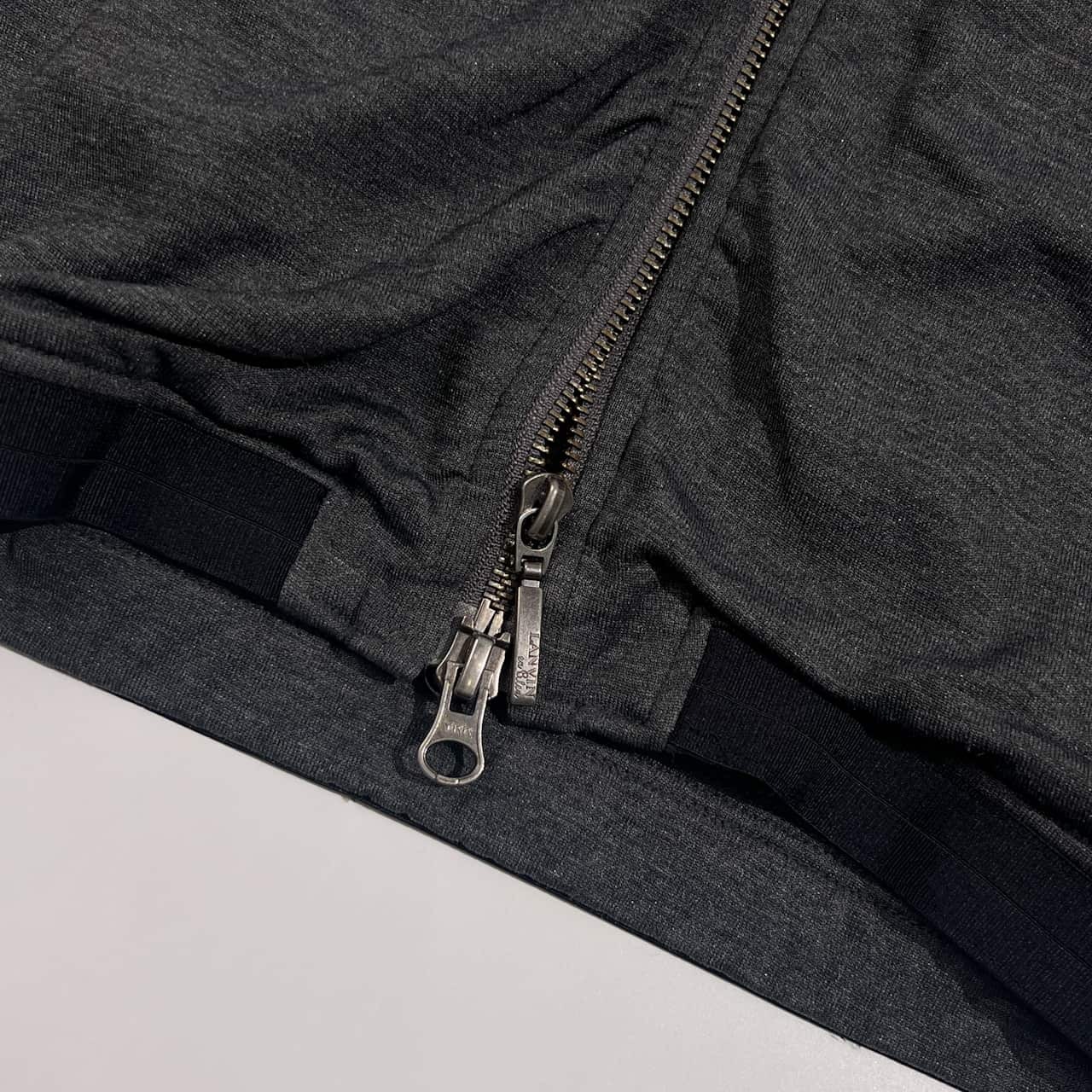 LANVIN en Bleu ランバンオンブルー ダブルジップ パーカー フーディー 50/ダークグレー系 メンズ