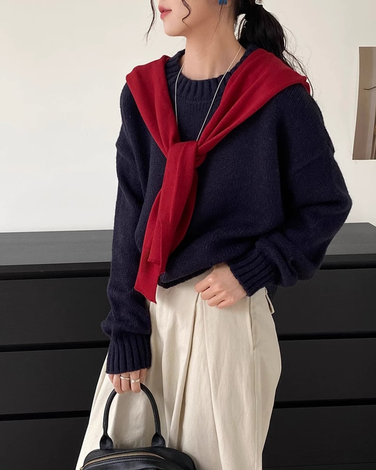 Drop shoulder Knit T20242