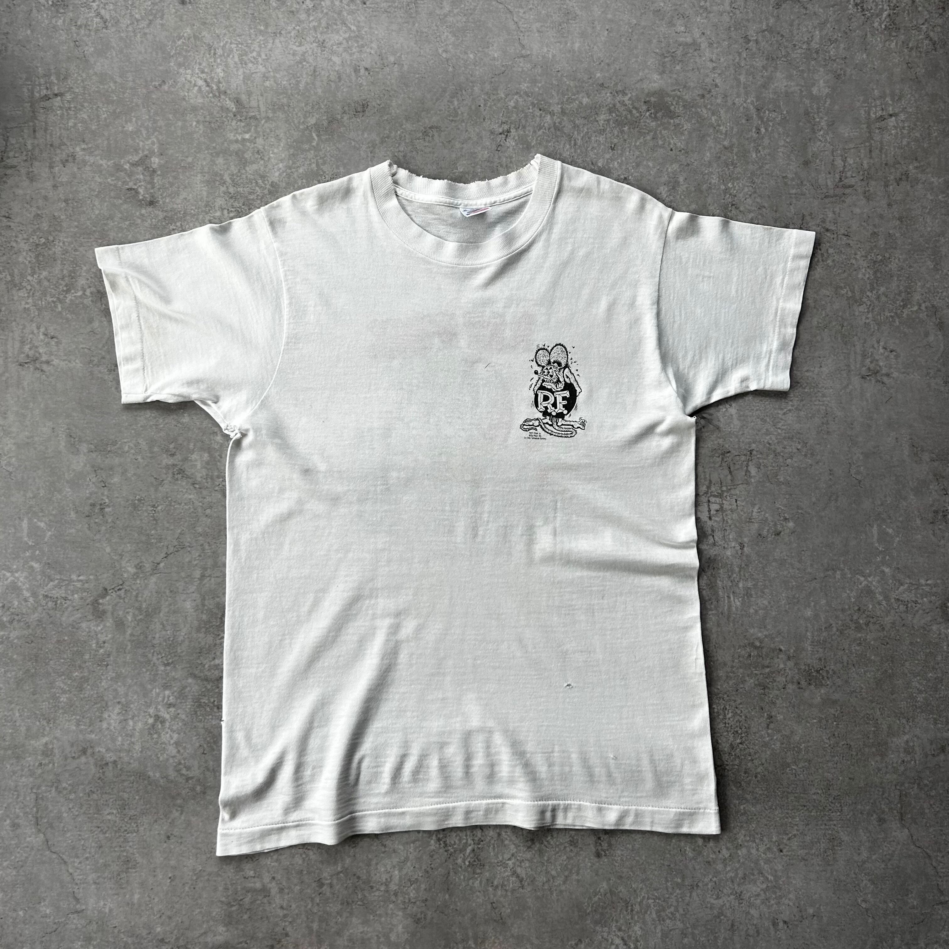 90s フルーツオブザルーム tシャツ ラットフィンク 白 M エドロス