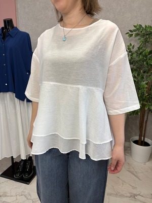 le vent soufflé シアーリネンミックス　ブラウス　26S 081