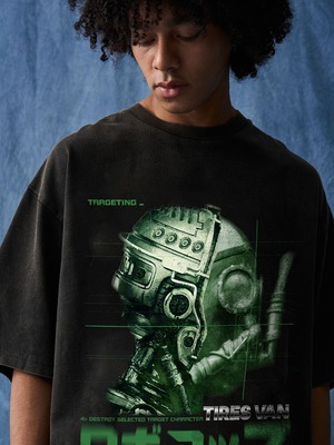 TIRES “ROBOCOP GLITCH” ヴィンテージウォッシュTシャツ