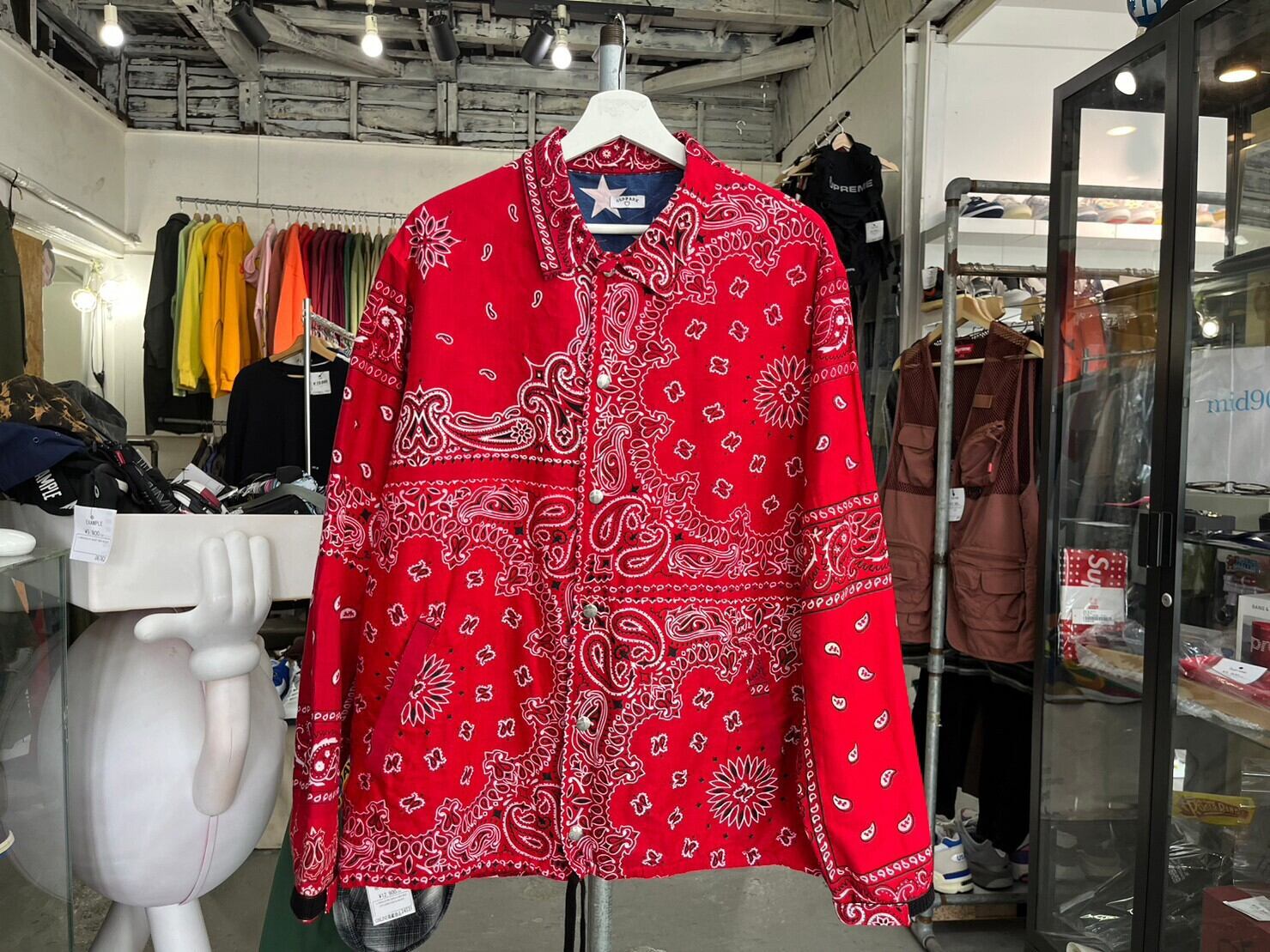 OLD PARK BANDANA COACH JACKET RED LARGE 46881 | BRAND BUYERS OSAKA