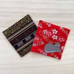 雛のコースター紅黒　春限定　花咲くメッセージカード付き