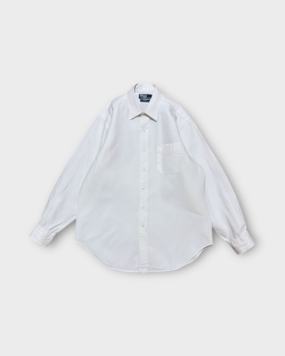 【VINTAGE】1990’s “Polo by Ralph Lauren” ANDREW Pinpoint Oxford Shirt White