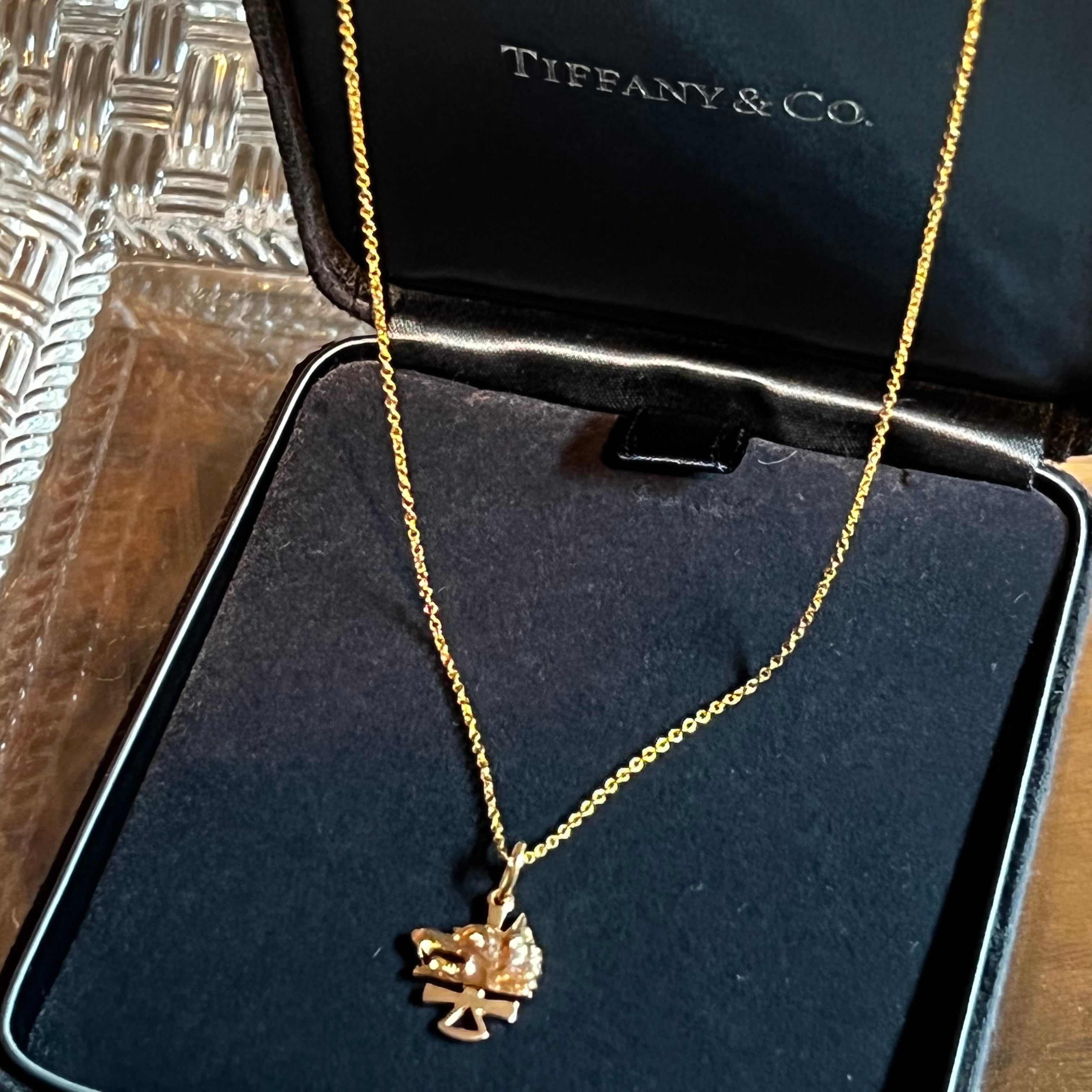 VINTAGE TIFFANY & CO. 14K Gold Wolf's Head Yale Secret Society