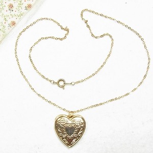 ハートのロケットペンダントネックレス　コスチュームジュエリー のセール通販　11642N