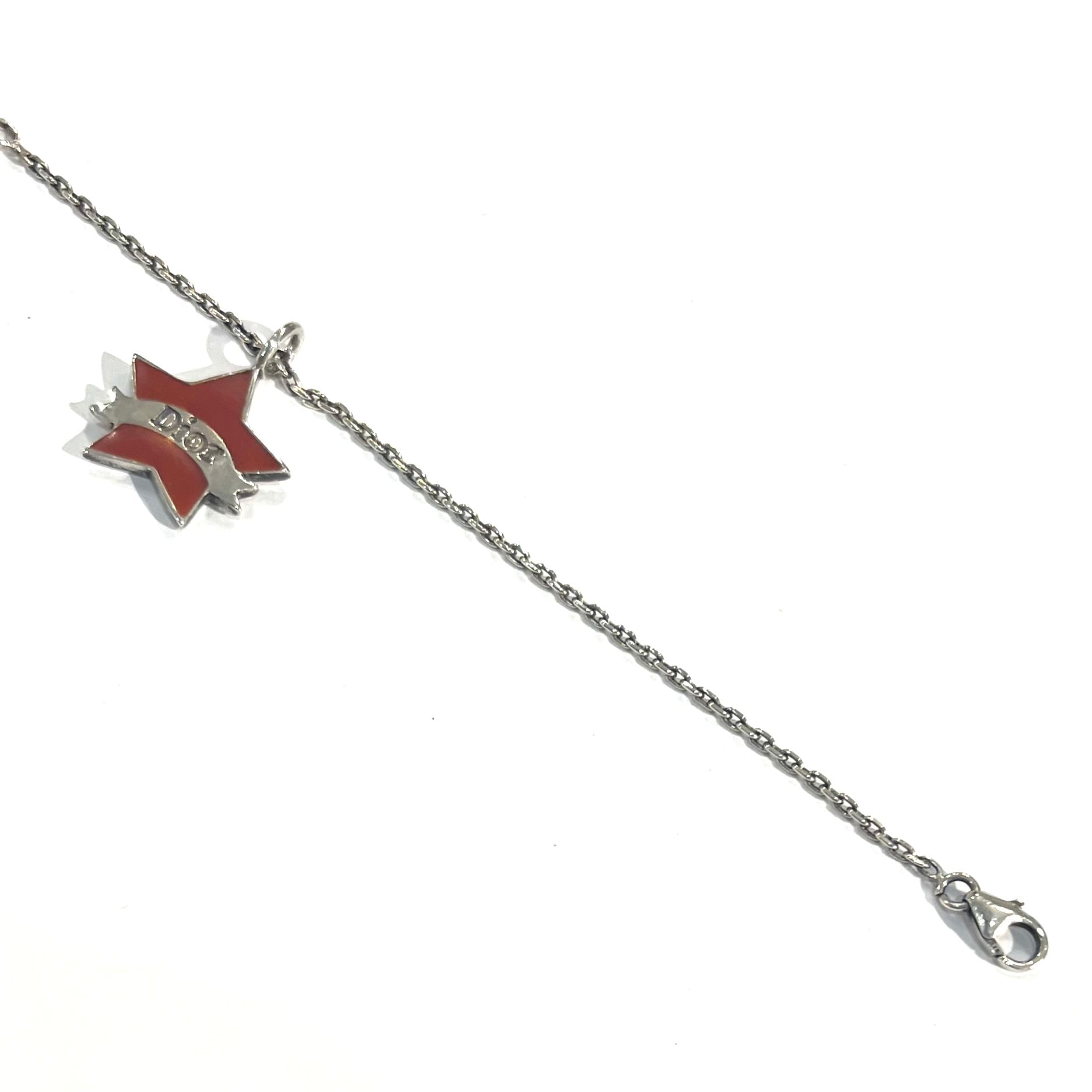 Christian Dior】 Dior 星ロゴ シルバー925チェーンブレスレット
