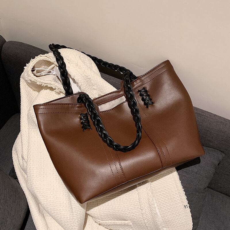 オータムウィンタースタンダードショルダーバッグ レトロ 秋物 冬物 トートバッグ 手作りハンドバック89734820382