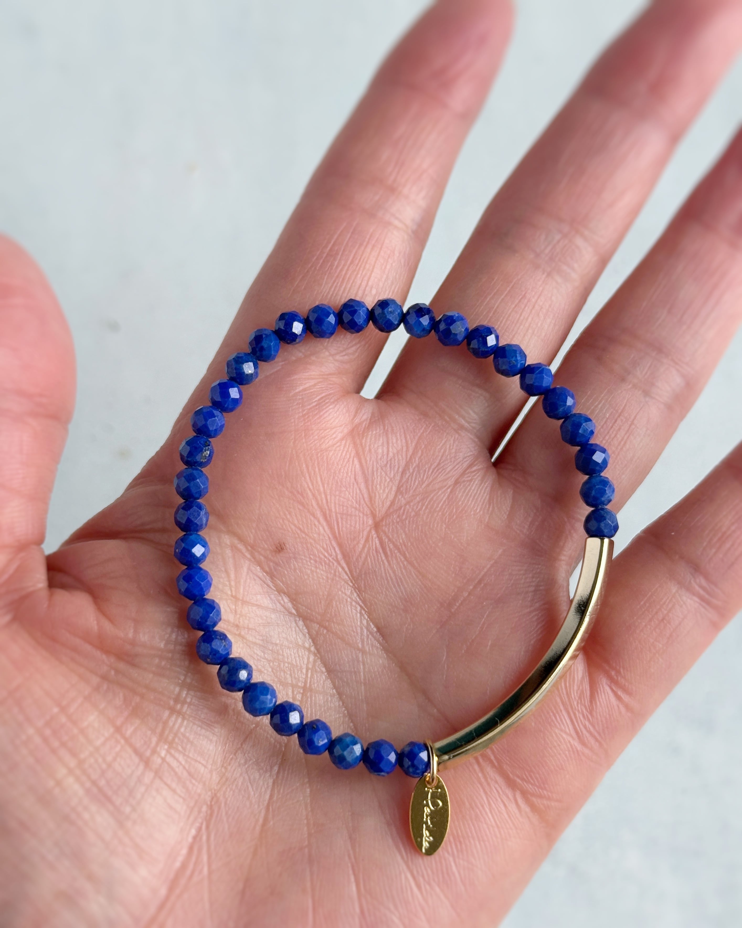 Tube & stone bracelet(ラピスラズリ)