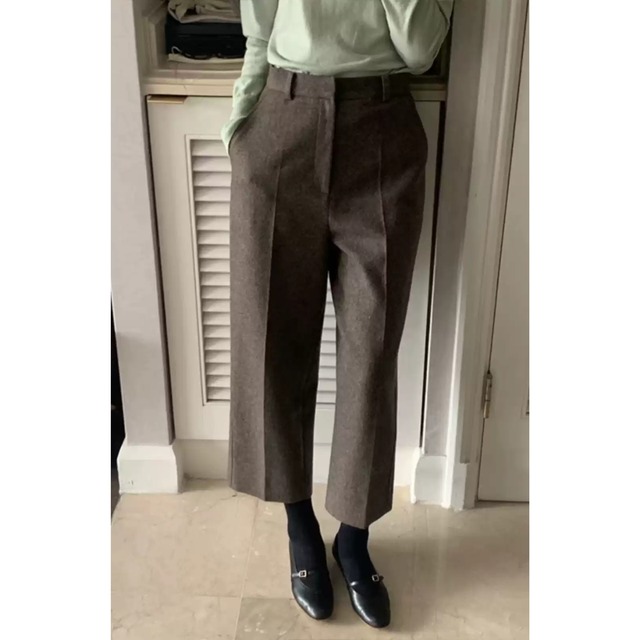 【センタープレスハイウエストパンツ】P00731