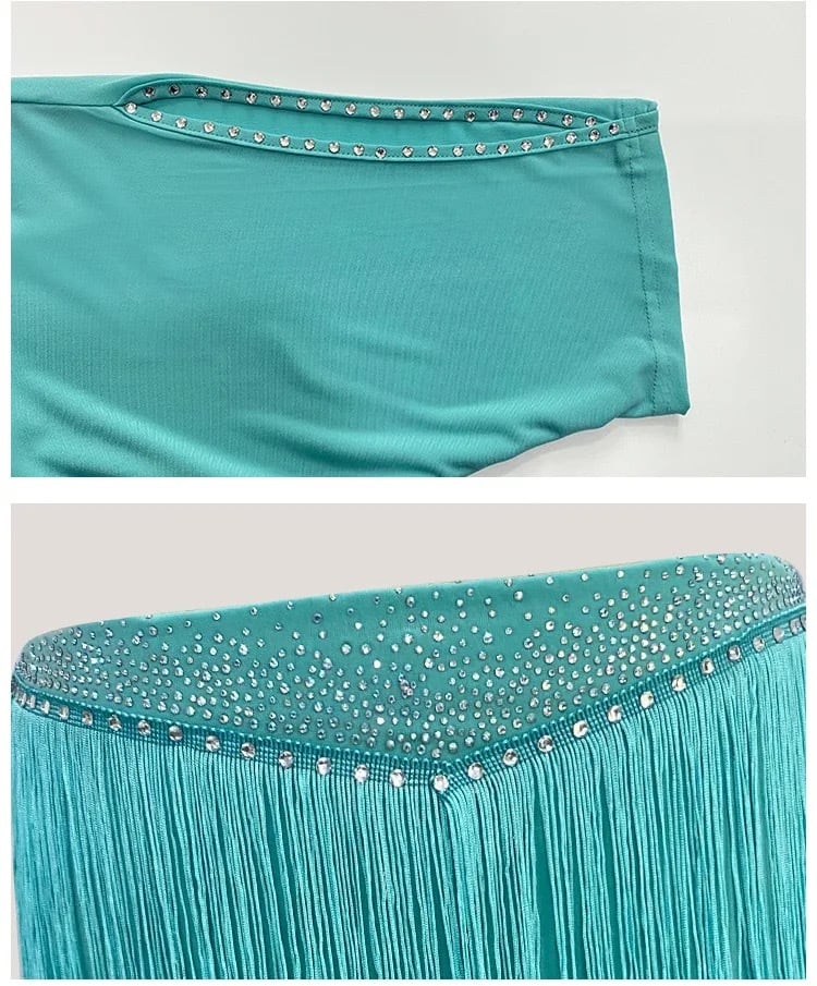 ベリーダンスドラムソロ V ネックダンス服サルササンバ衣装プラス