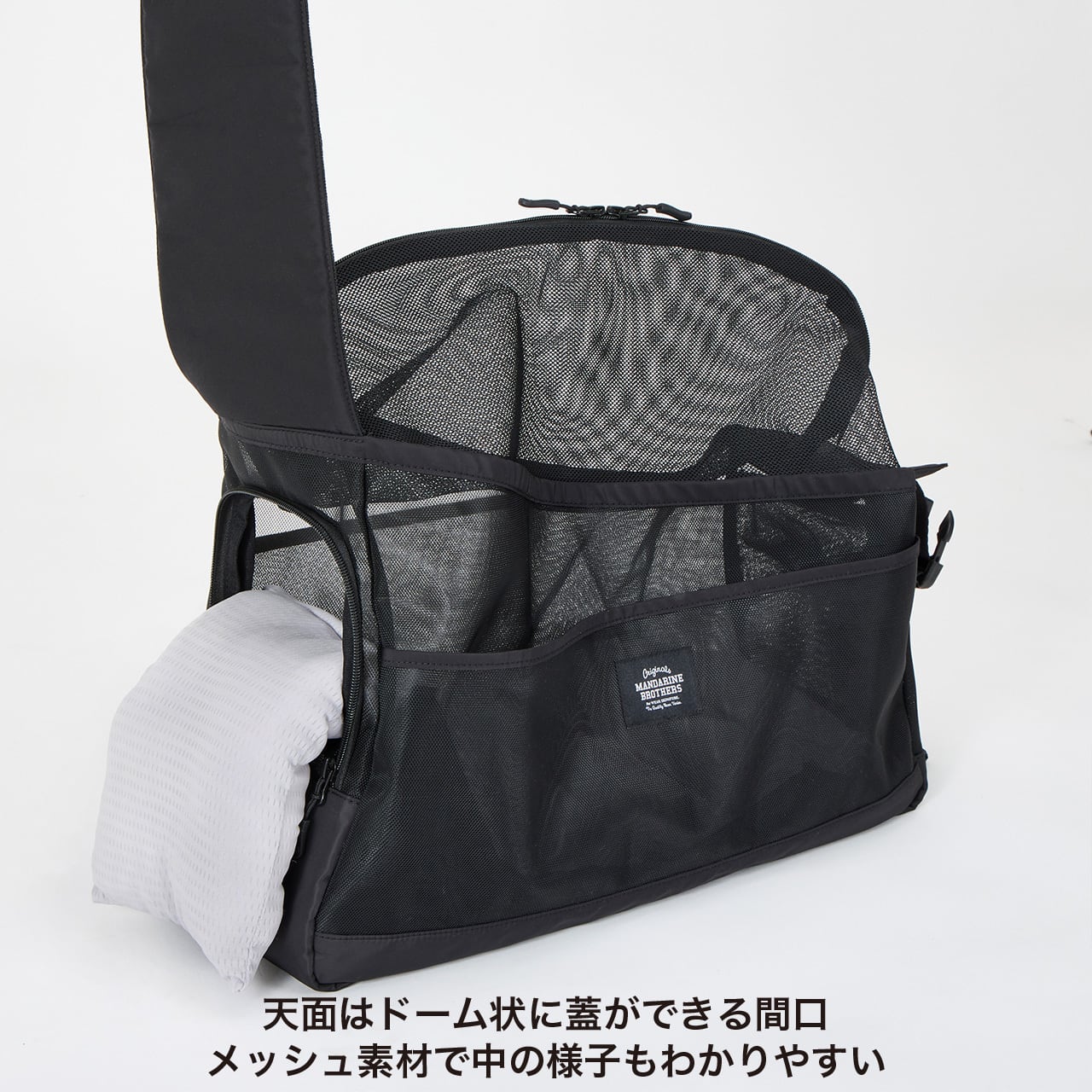 MANDARINE BROTHERS メッシュショルダーバッグ M ブラック MESH SHOULDER BAG Mサイズ メッシュショルダーバッグ | MANDARINE