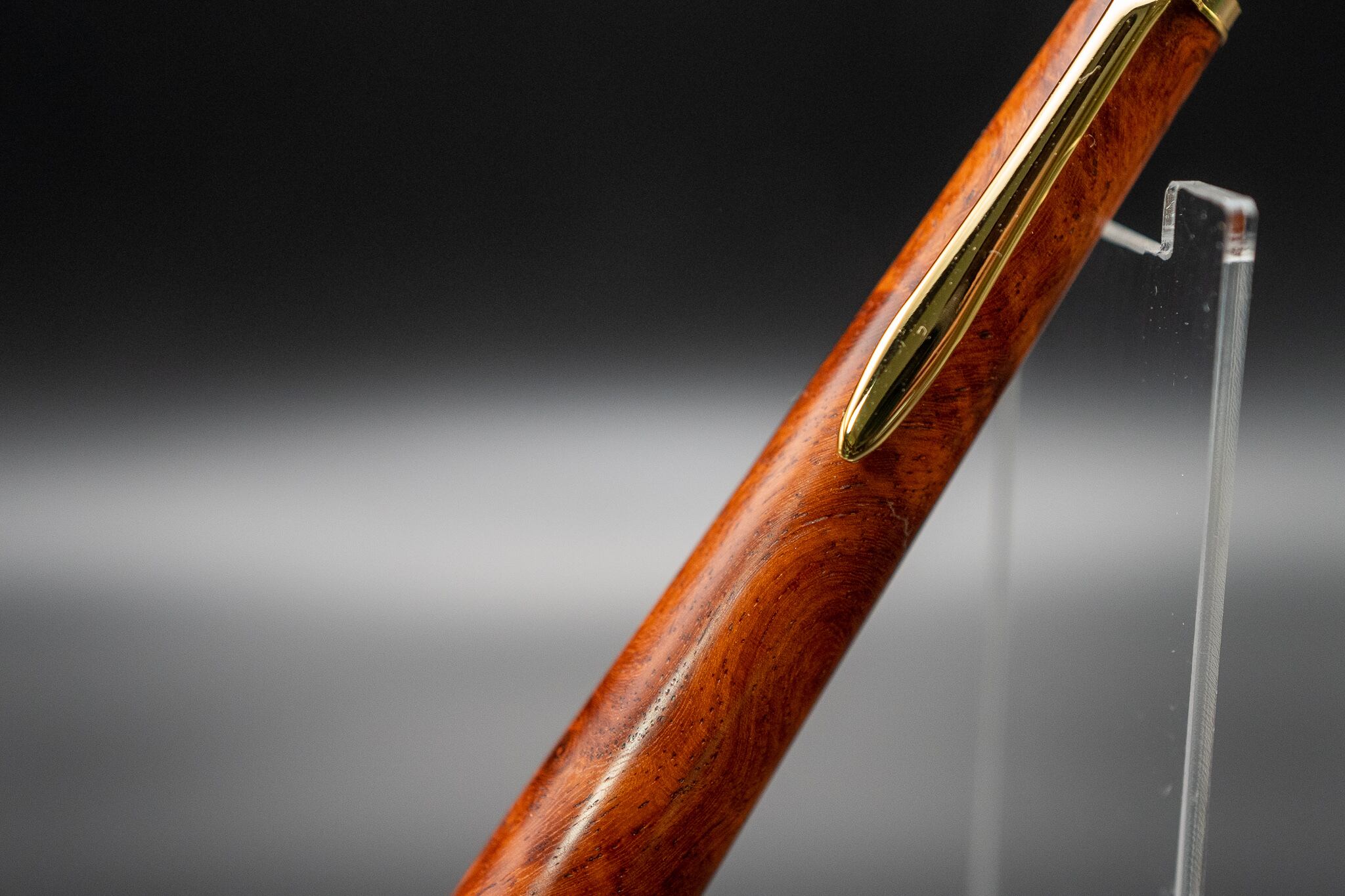 ※【朱色の銘木】 本花梨こぶ杢 gold MP