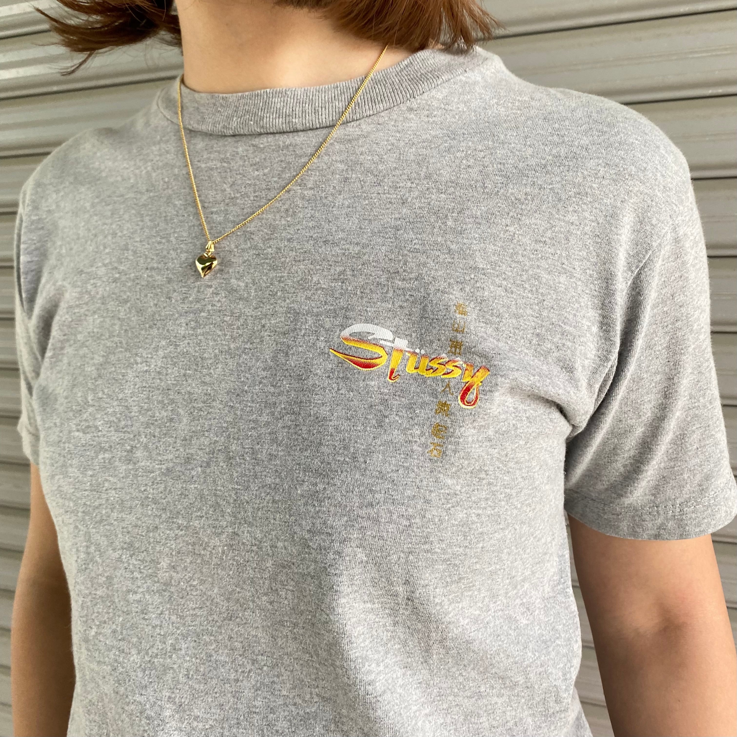 USA製] 80~90's STUSSY 北斎 漢字バックプリントT オールド