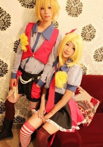 VOCALOID 　ボーカロイド  鏡音リン  遊楽園ver　 風 コスチューム　コスプレ衣装　完全オーダーメイド対応 K2929 VOCALOID ボーカロイド 鏡音リン 遊楽園ver 風 コスプレ衣装