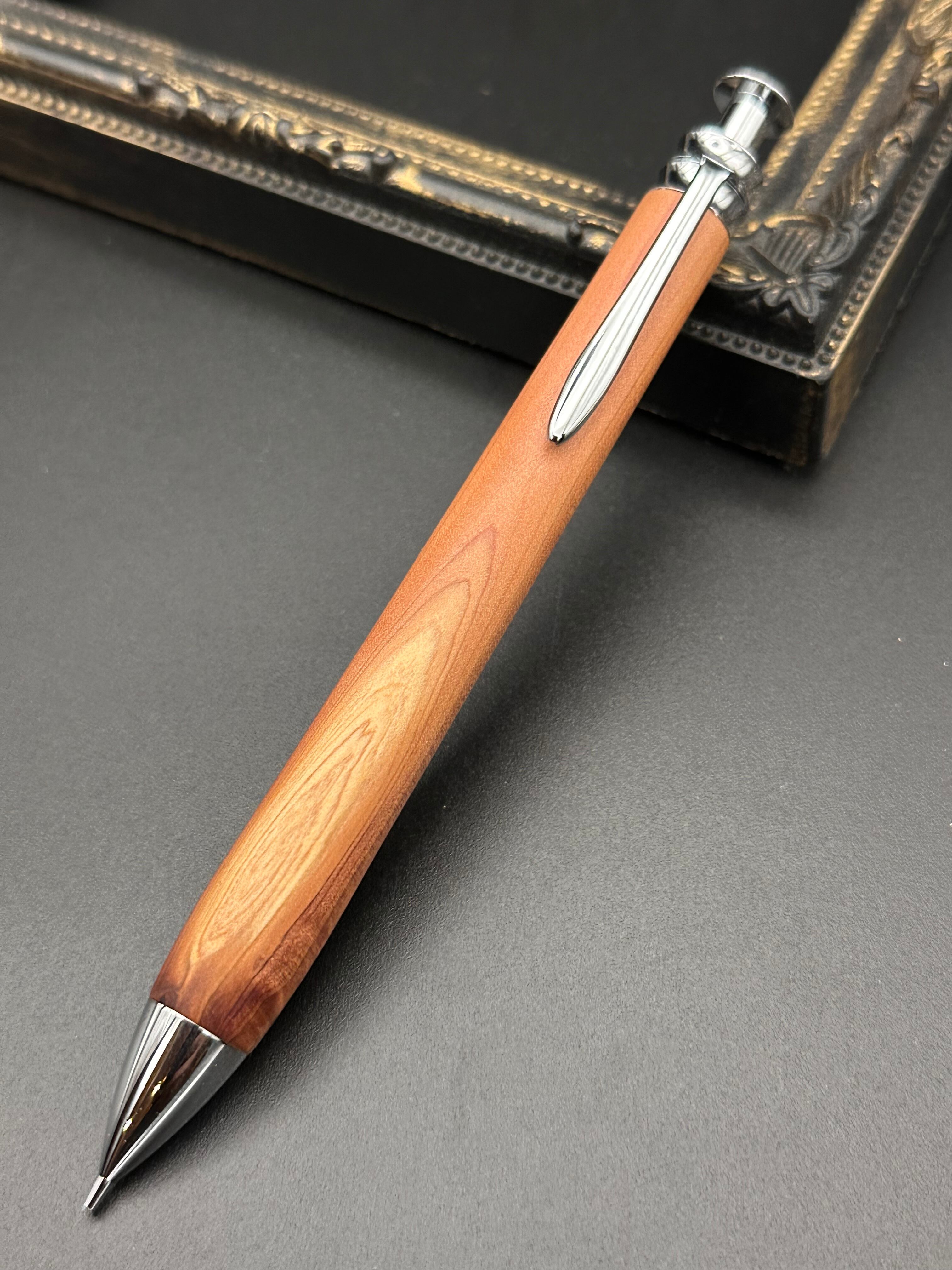 木軸ペン　シャーペン　Flamberg シャム柿 Flamberg