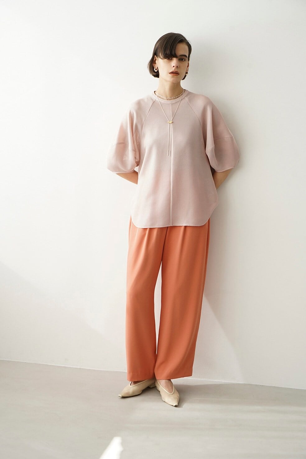 23SS】CLANE クラネ / MESH FORM SLEEVE BLOUSE | TRENTオンライン