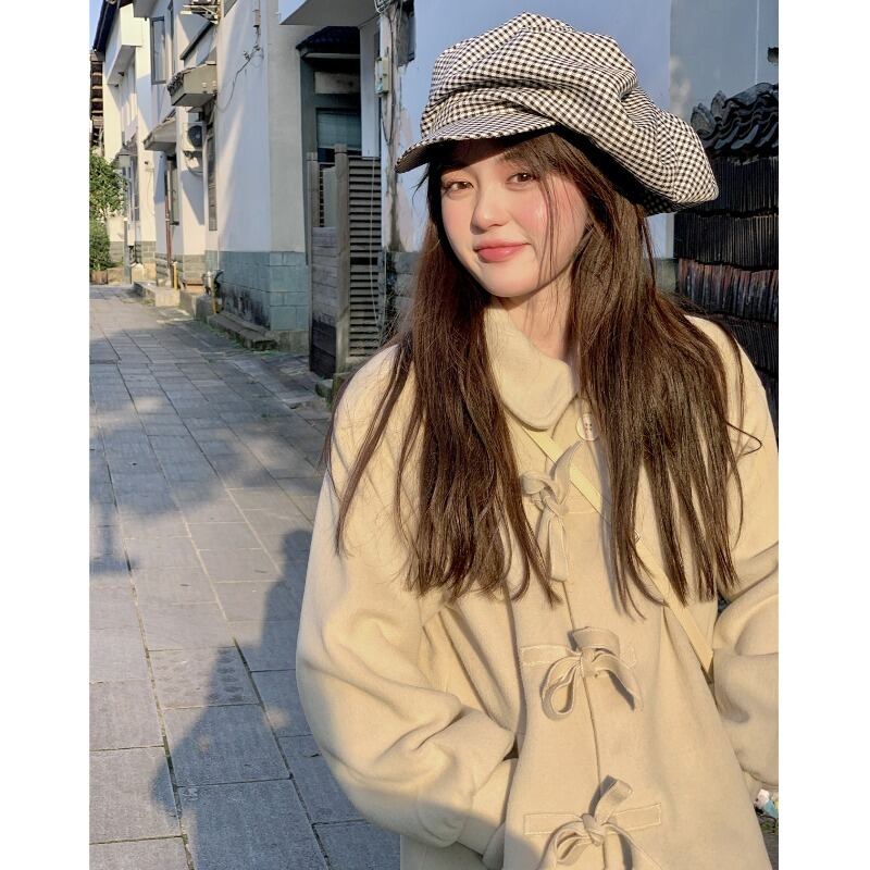 カラーコート レディースオータムウィンター リボン 大人ガーリー スウィート キュート カジュアル 秋物 冬物 萌量不足34592202608