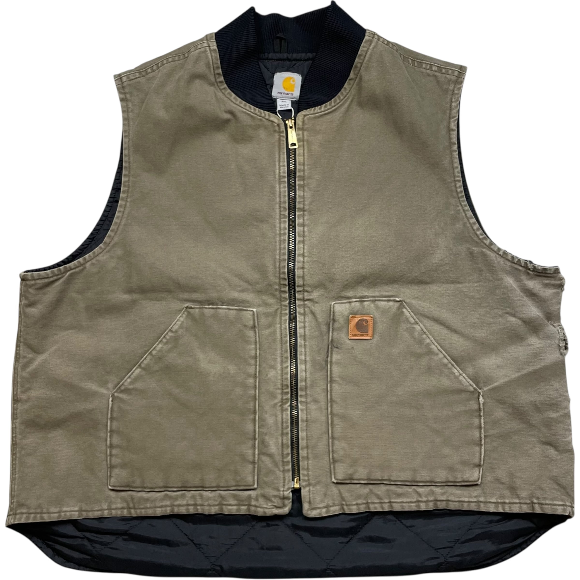 《3XL》 Carhartt カーハート ダックベスト ワークジャケット ビッグサイズ グレー no.9495