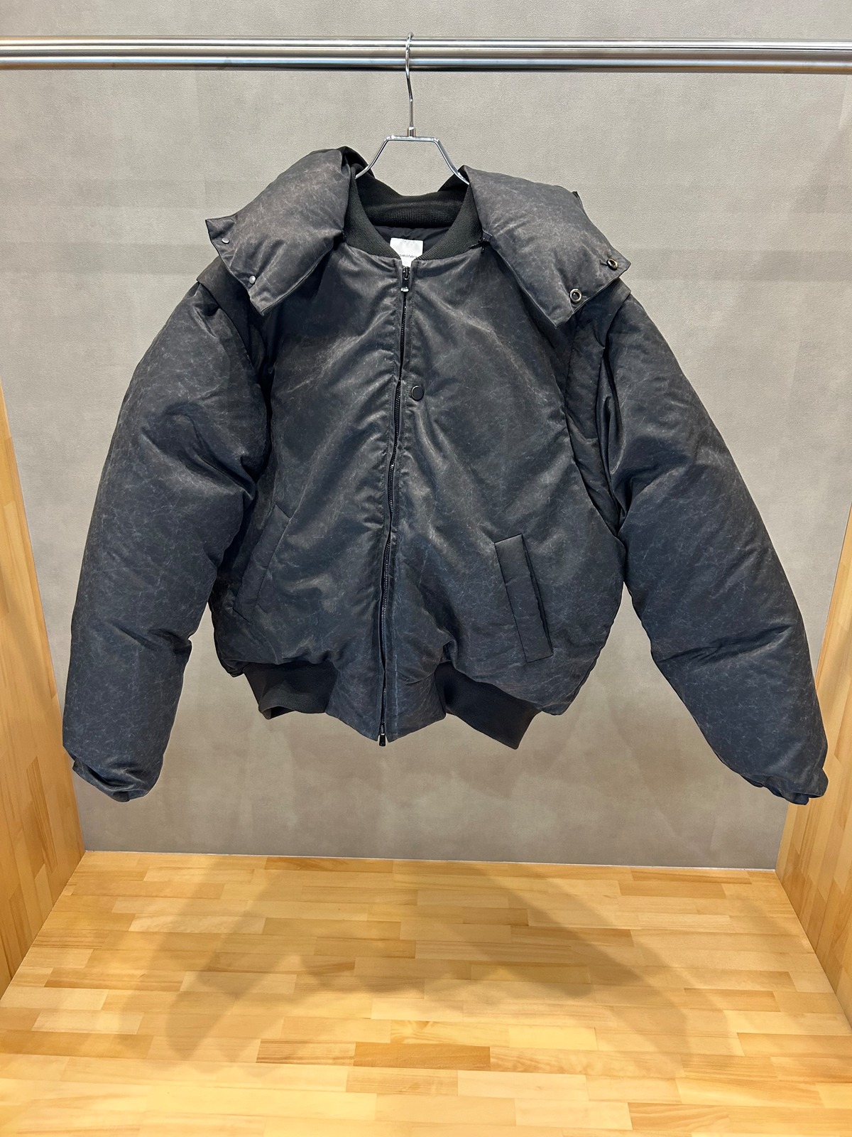 Sasquatchfabrix.】THREE WAY DOWN FLIGHT JACKET BLACK | delhezi