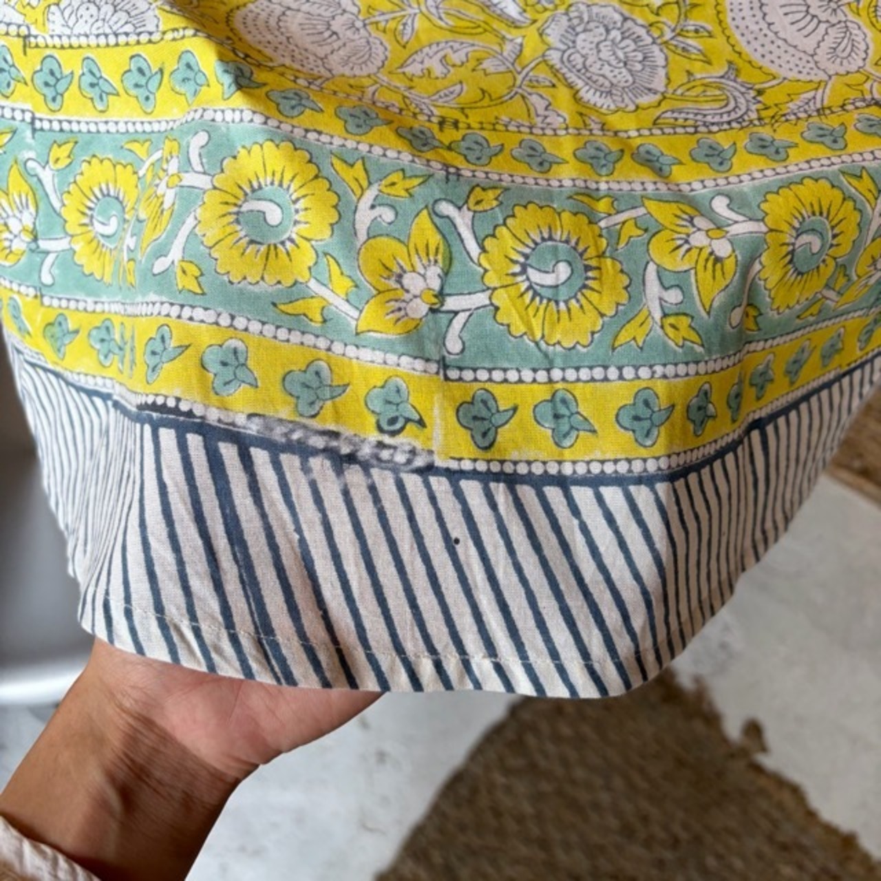 Comfy Block Print Round Cloth 3Color コンフィーブロックプリント ラウンドクロス　テーブルクロス　丸型　Roundcloth
