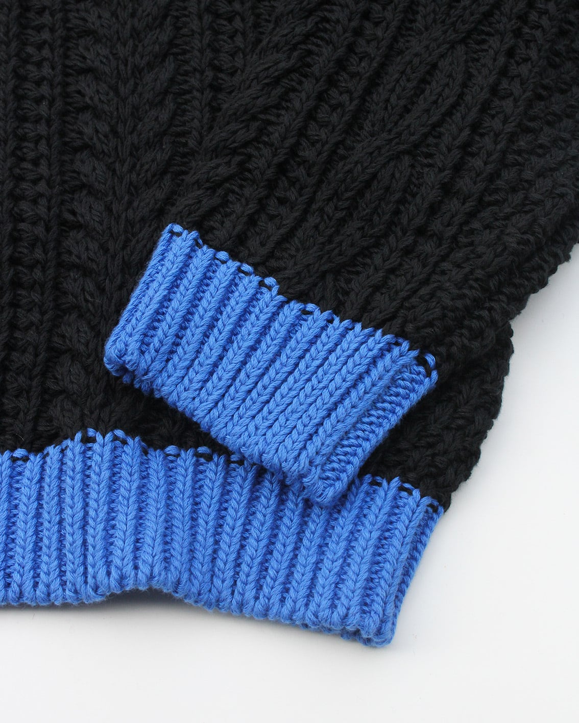 TRANSPORT フィッシャーマンニットL トランスポート フラグメント TRANSPORT FISHERMAN KNIT BLACK | EACHTIME. / EZ DO MARKET